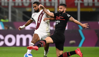 Olivier Giroud Fires Low-Key AC Milan Past Torino Top Of Serie A